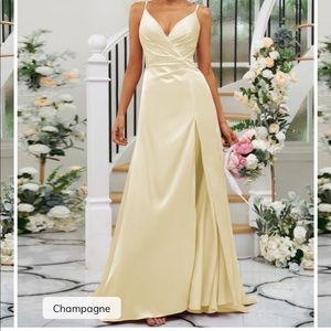 Long champagne dress from Hebeos